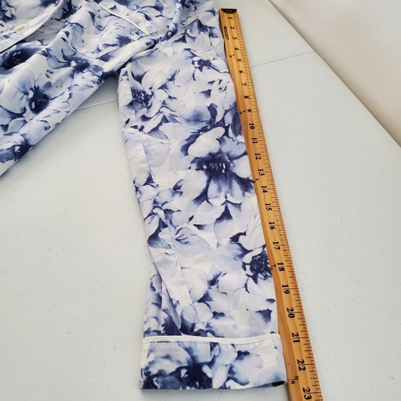 Haven Well Within Organic True Cotton Sleep Shirt Med Blurred Floral Button-up - Picture 7 of 13